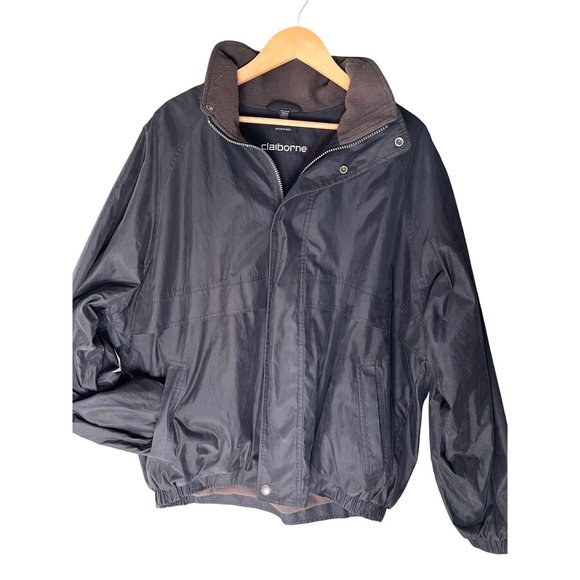 Claiborne Outerwear Men's Microfiber Full Zip Black Jacket XL - Picture 1 of 12